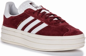 Textured recycled - materials Adidas Gazelle Bold W In Burgundy For Women