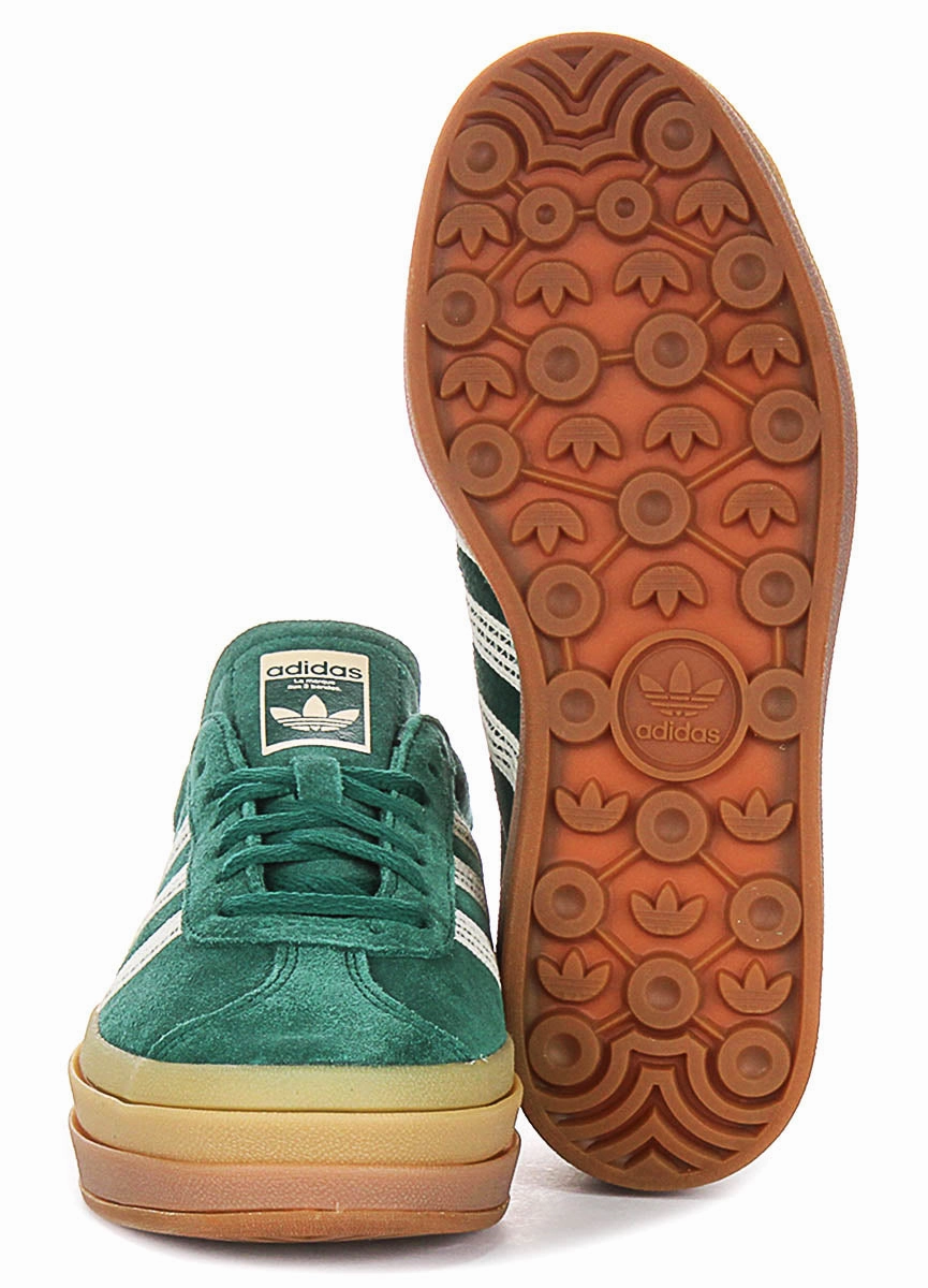 Adidas Gazelle Bold W In Green Gold For Women Ground Control