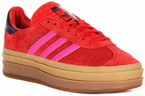 Adidas Gazelle Bold W In Red Pink For Women Soft midsole