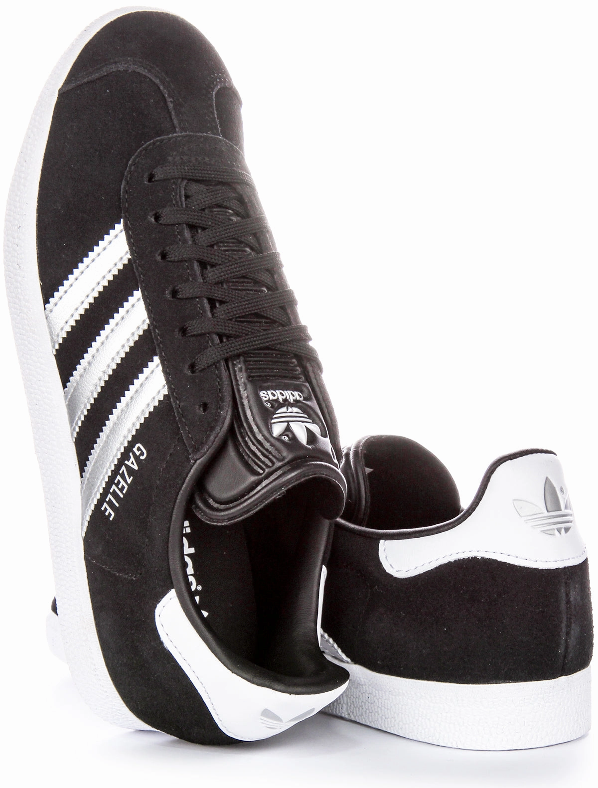 Adidas Gazelle In Black Silver For Women Shock - absorbent