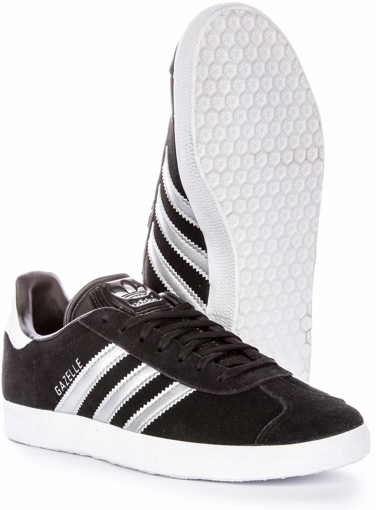 Adidas Gazelle In Black Silver For Women Shock - absorbent