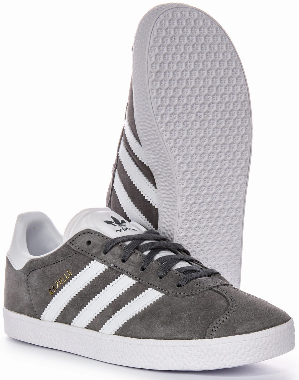 Adidas Gazelle In Grey White For Youth Long - distance
