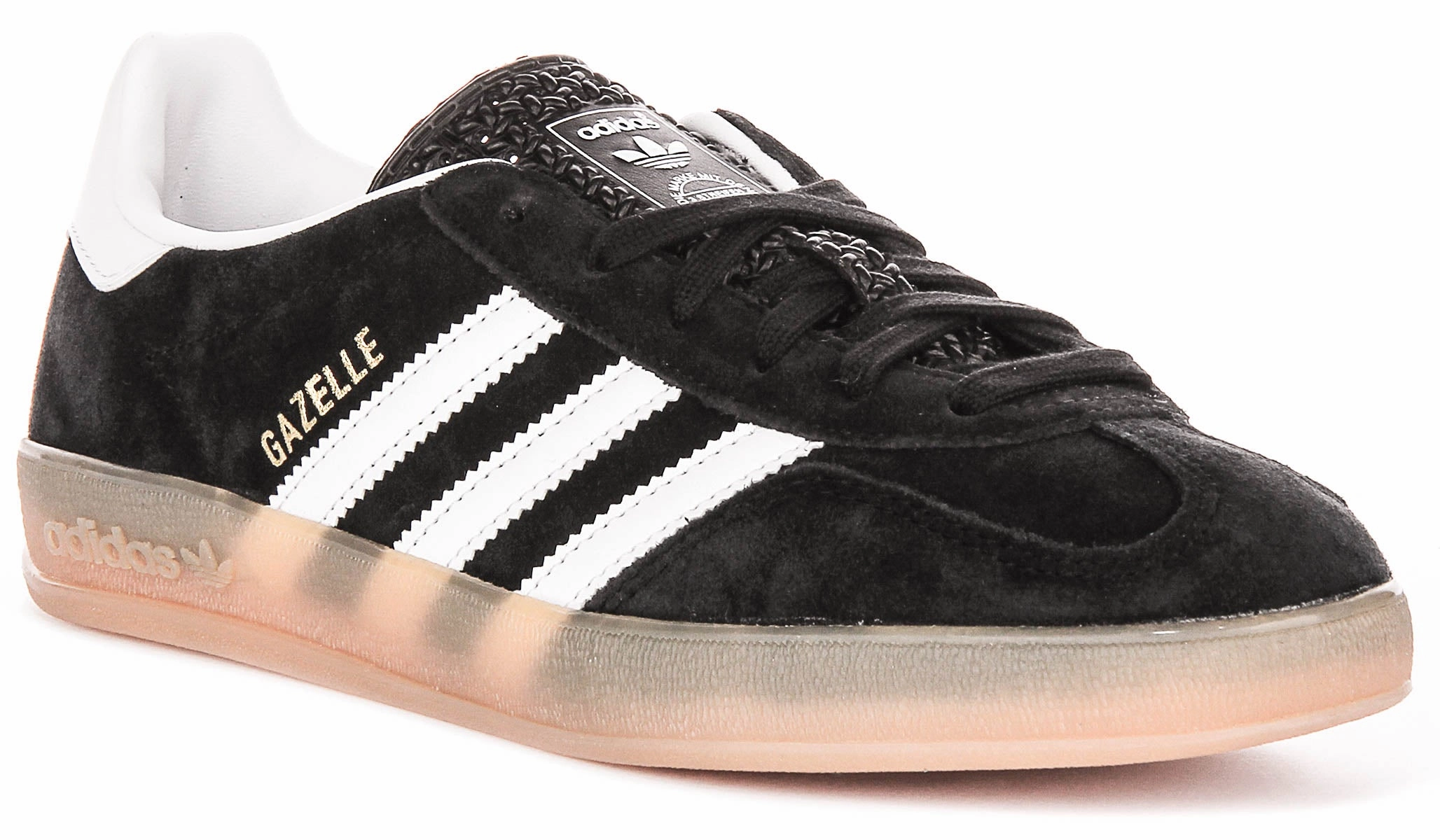 Adidas Gazelle Indoor In Black White Comfort Ready