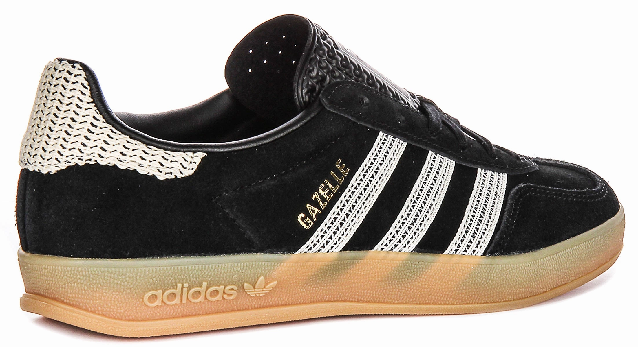 Adidas Gazelle Indoor In Black White For Women Quick - action