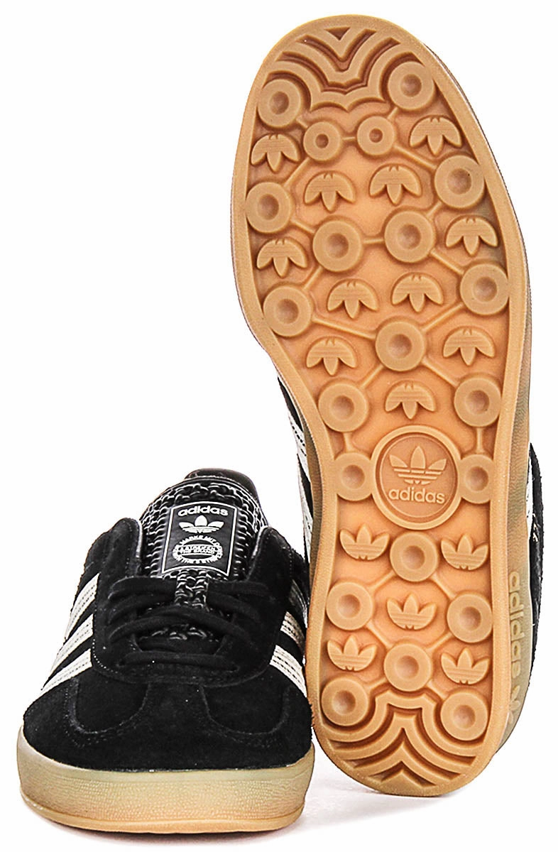 Adidas Gazelle Indoor In Black White For Women Quick - action