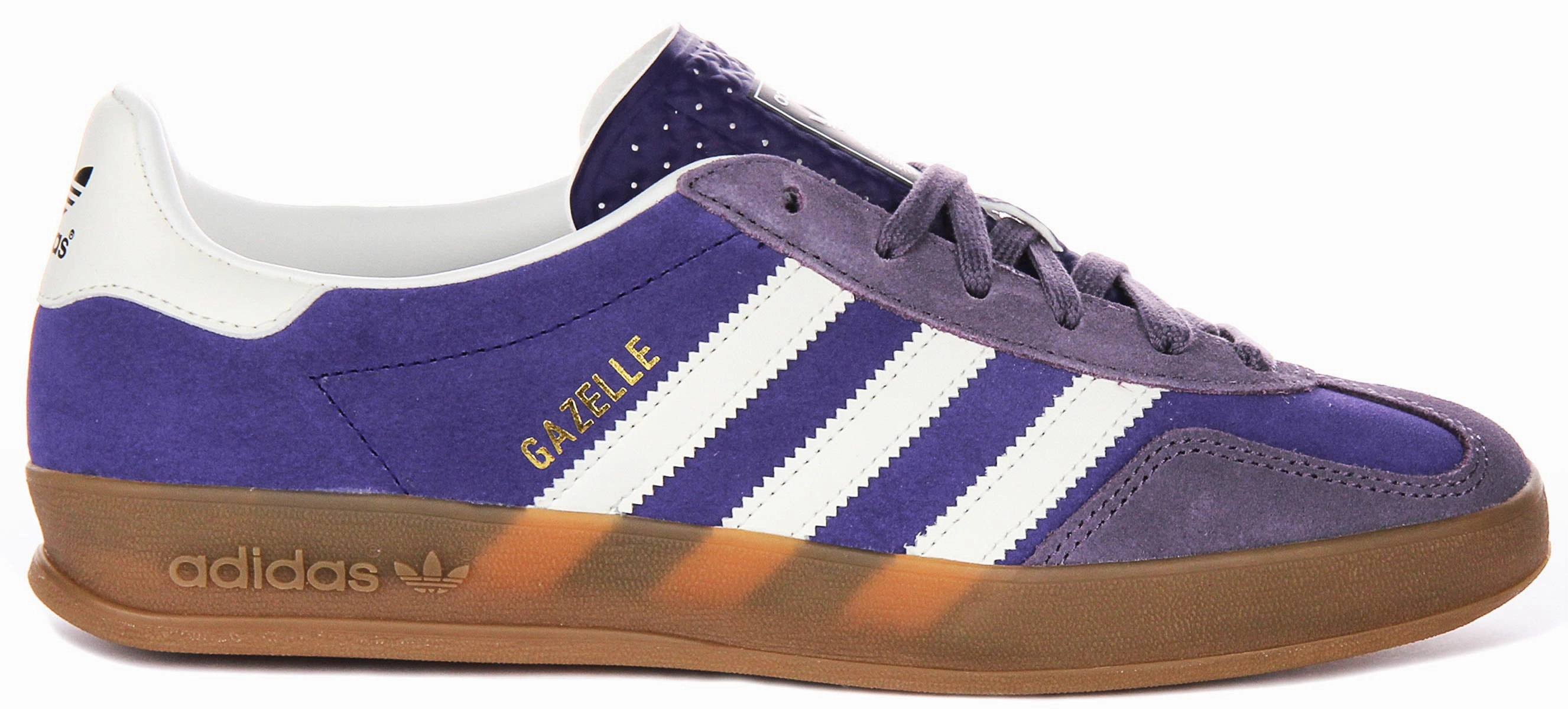 Adidas Gazelle Indoor In Purple White For Men Lightweight Build Quality