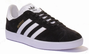 cardiovascular health Total Flex Adidas Gazelle Suede Leather Trainers In Black White