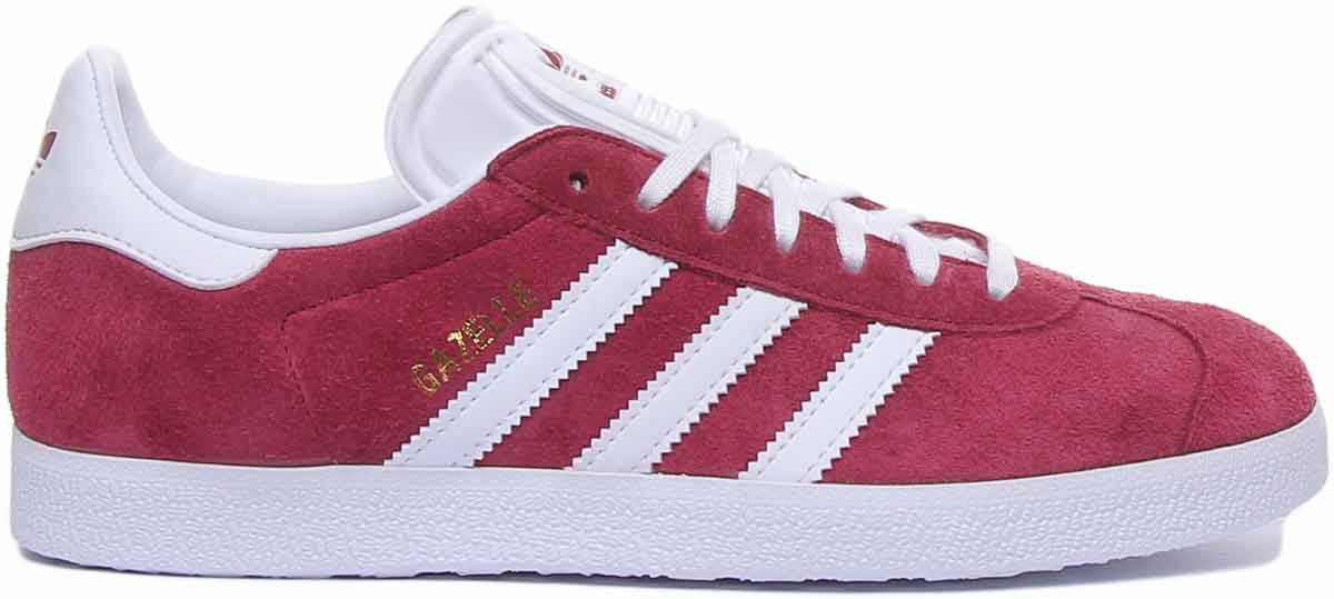 Adidas Gazelle Suede Leather Trainers In Maroon For Men Enhanced Agility Design