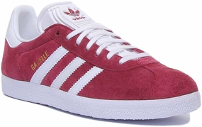 suede - upper shoes Adidas Gazelle Suede Leather Trainers In Maroon For Men