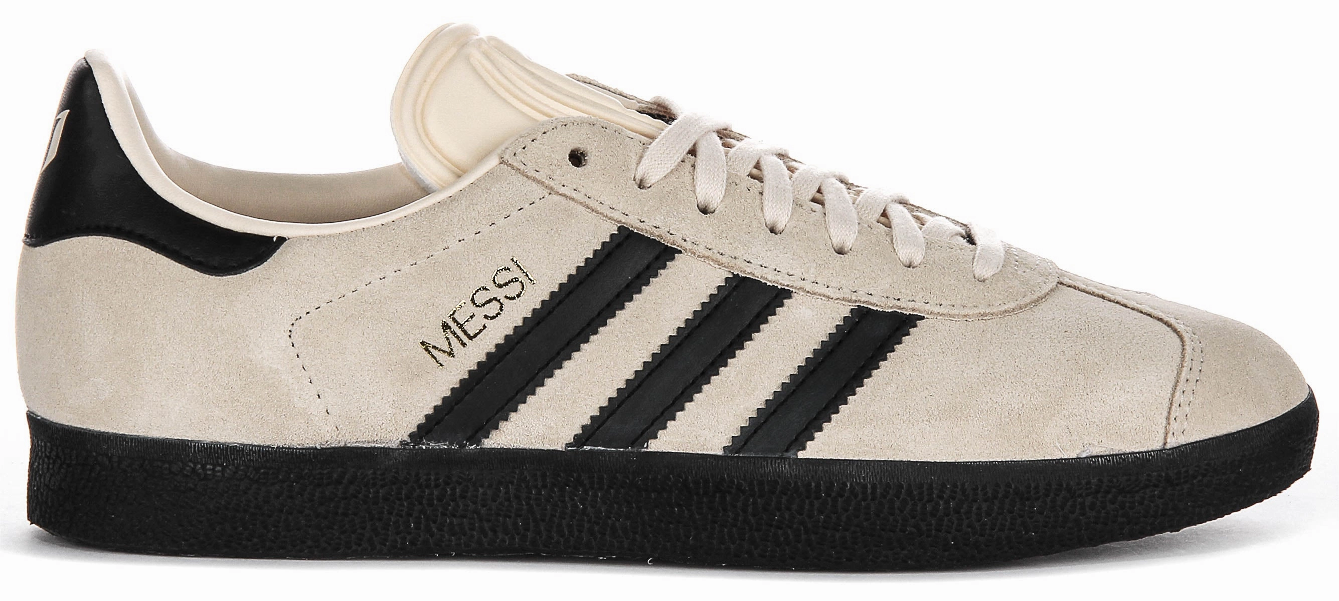 Adidas Gazelle X Messi In Beige Black Breathable Upper Option Mechanism