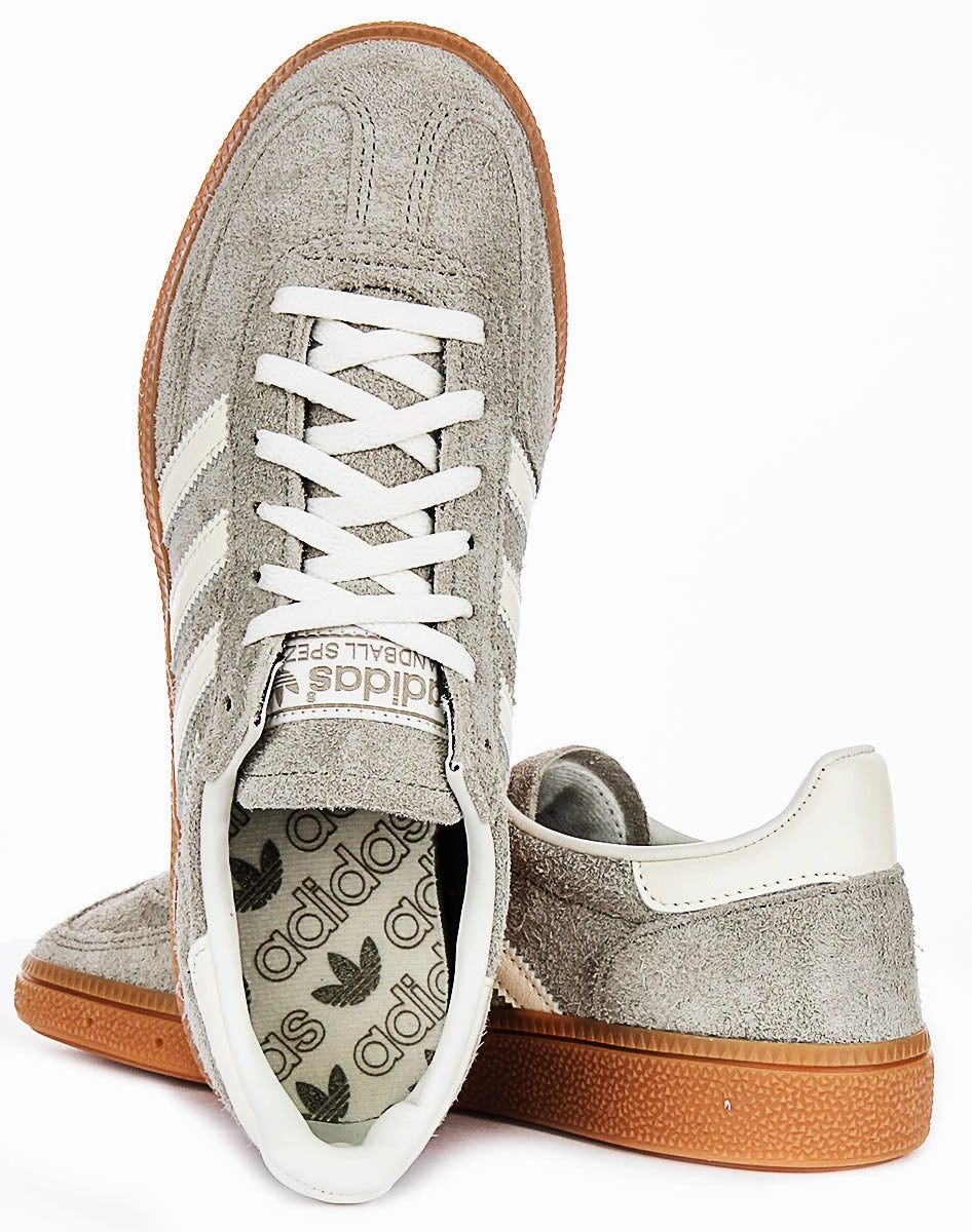 Adidas Handball Spezial In Grey White For Women Sweat Repelling Ability Design Quality