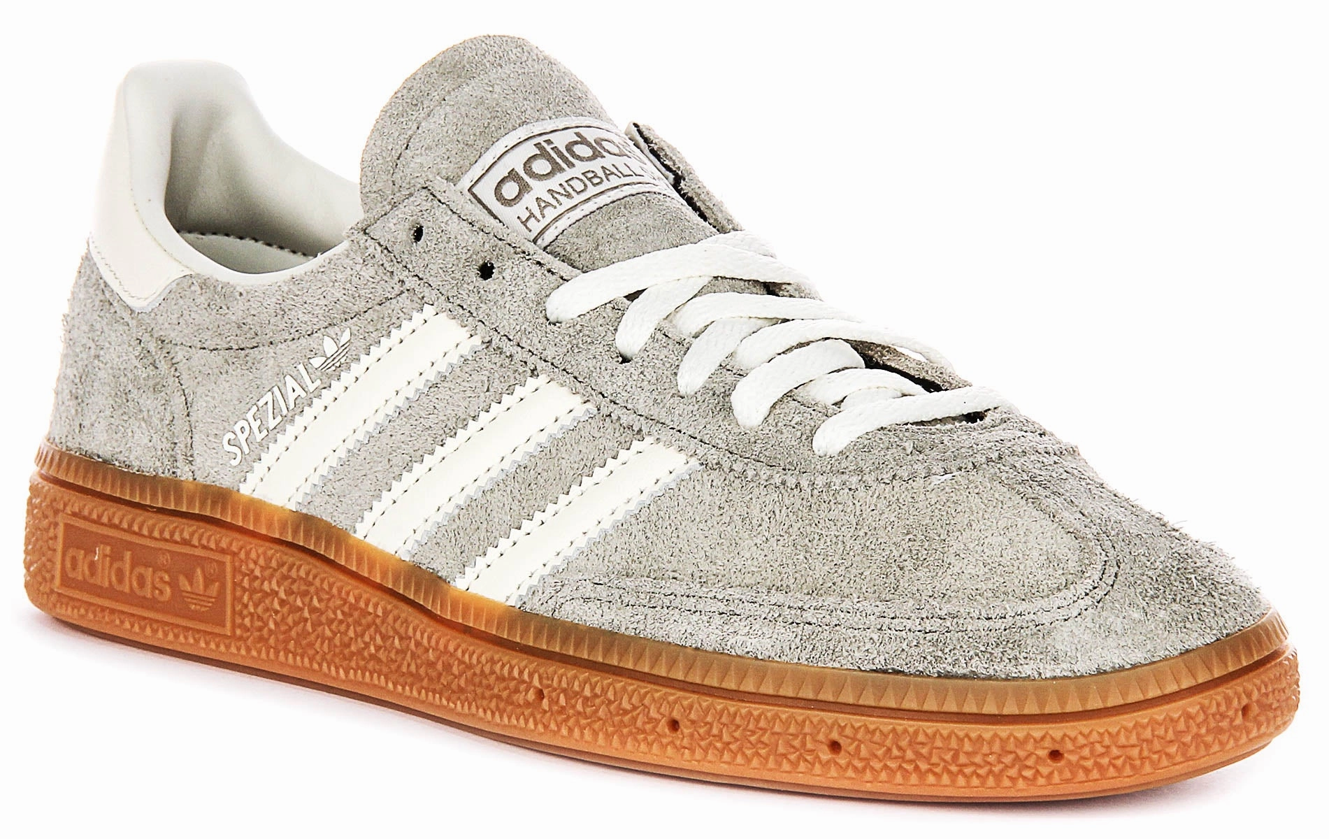 Adidas Handball Spezial In Grey White For Women adjustable lacing system all - season shoes