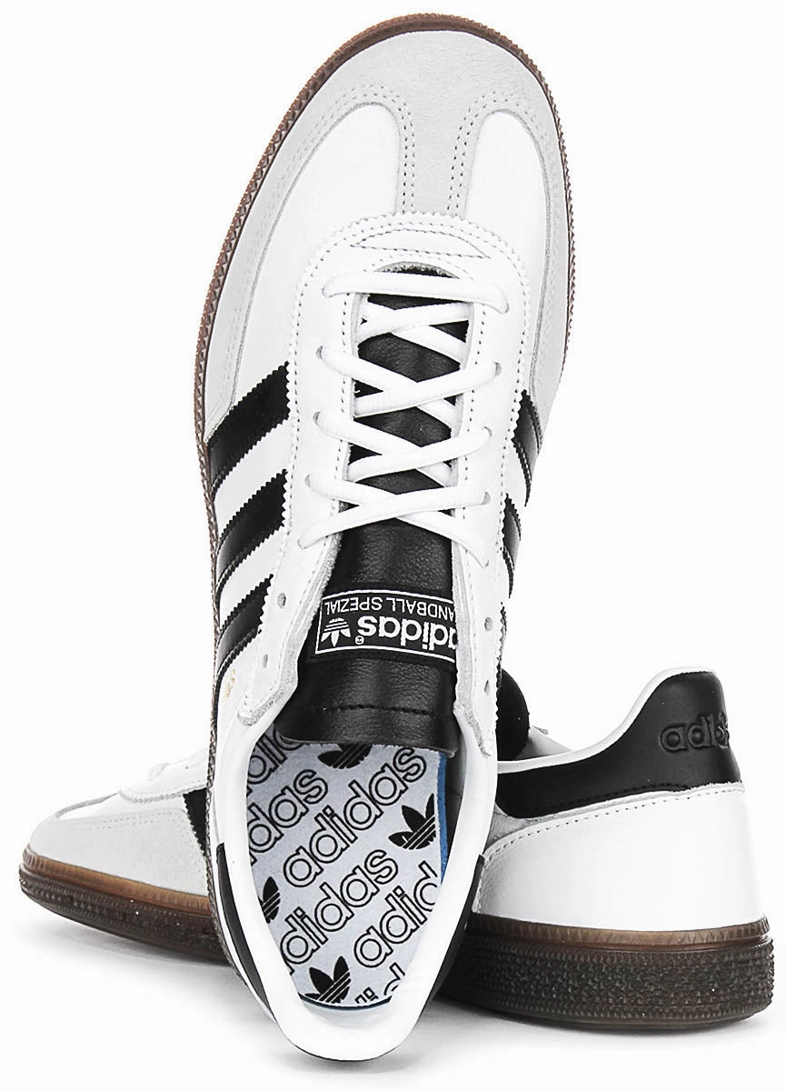 Adidas Handball Spezial In White Black Leather Foot Frame
