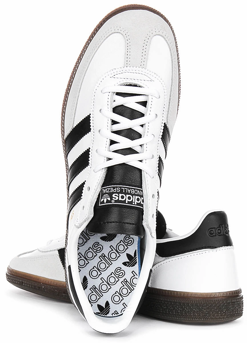 Adidas Handball Spezial In White Black Leather Foot Frame