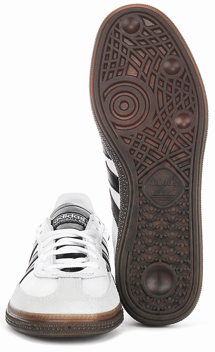 Adidas Handball Spezial In White Black Leather Foot Frame