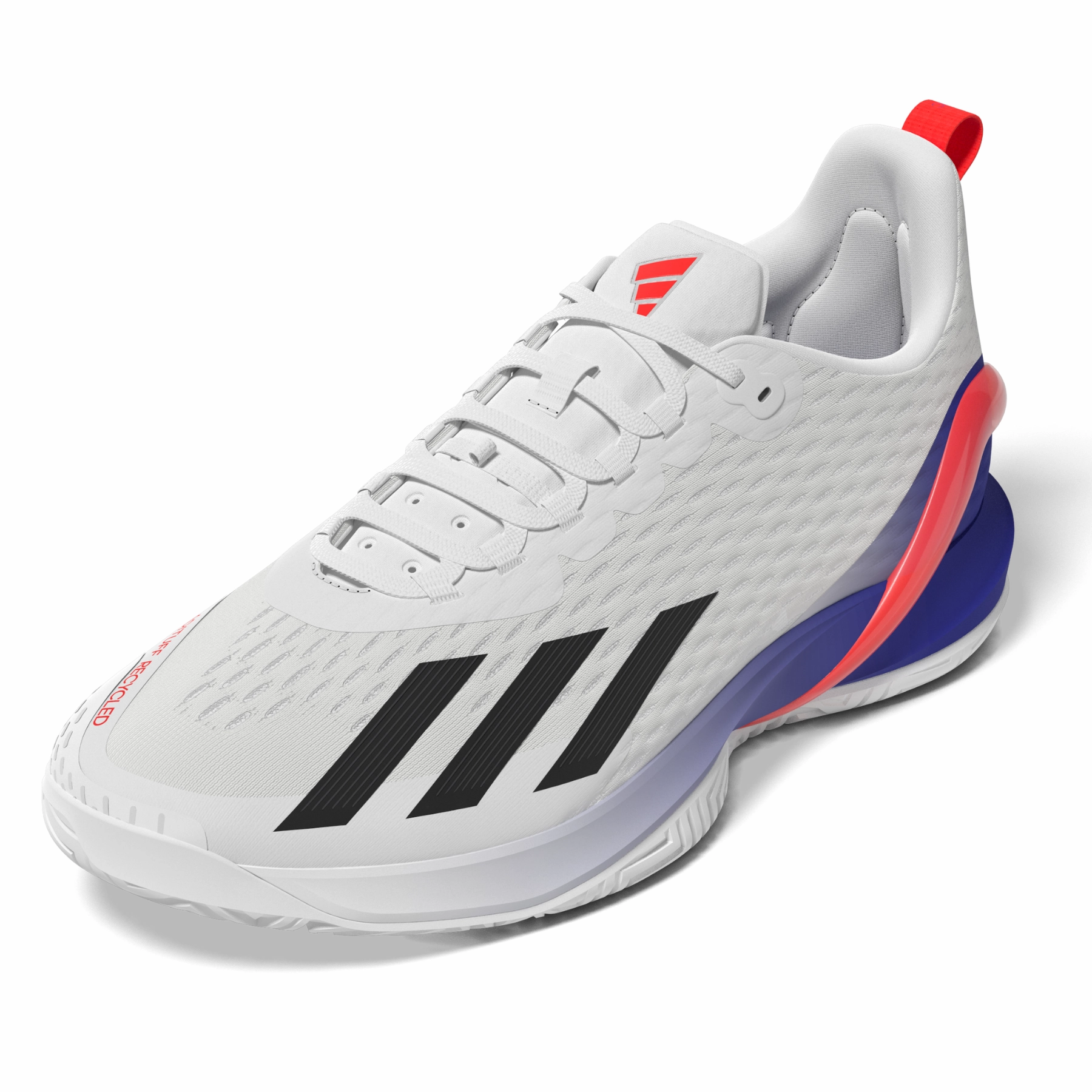 Adidas Performance Adizero Cybersonic Men  Tennis Shoes- Ftw White/Core Black/Solar Red Durable Traction