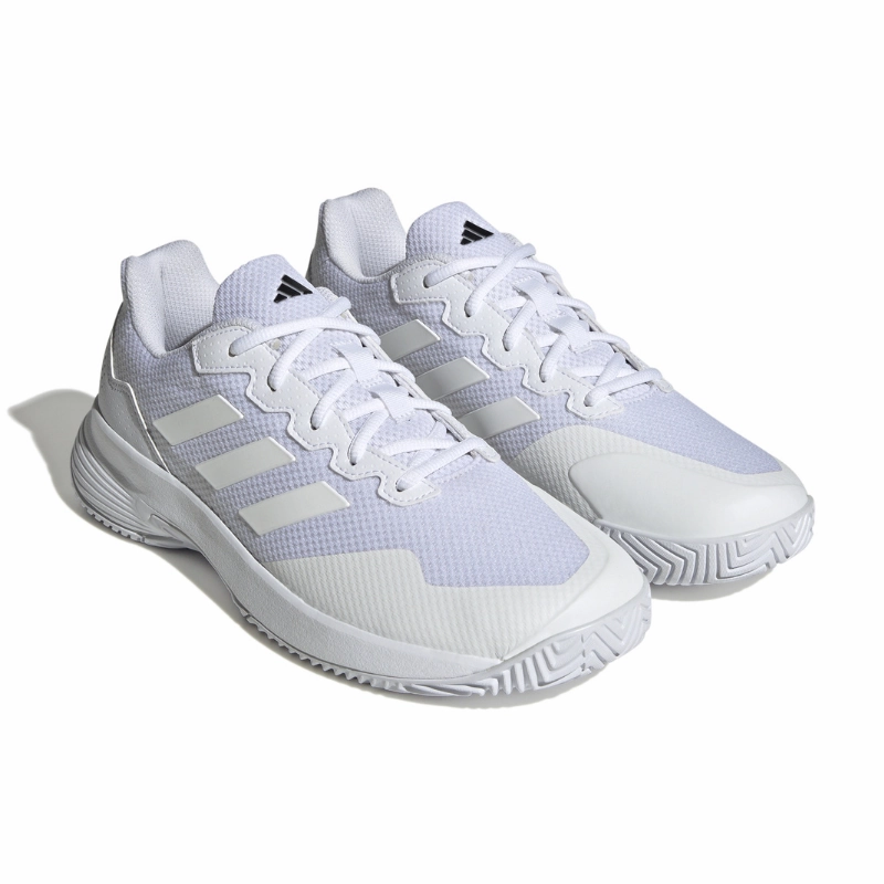 Adidas Performance Game Court 2 Mens Tennis Shoes - Cloud White / Cloud White / Matte Silver