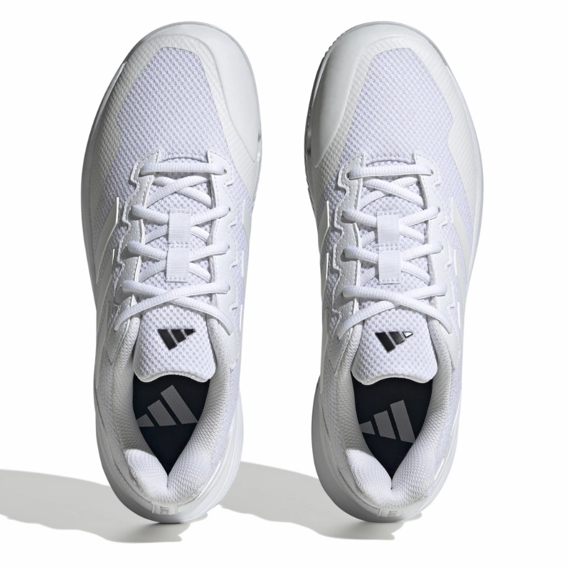 Adidas Performance Game Court 2 Mens Tennis Shoes - Cloud White / Cloud White / Matte Silver Streamlined Agility