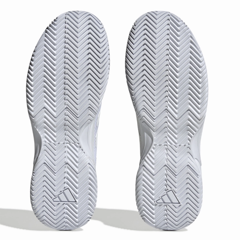 Adidas Performance Game Court 2 Mens Tennis Shoes - Cloud White / Cloud White / Matte Silver Streamlined Agility