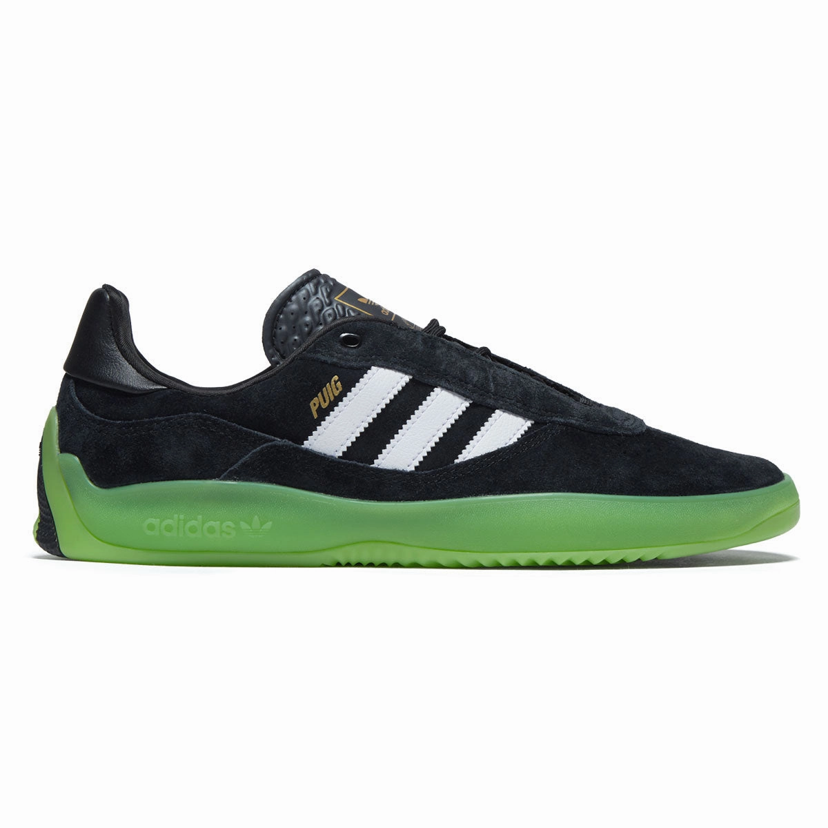 Durable Traction Adidas Puig Shoes - Core Black/Ftwr White/Green