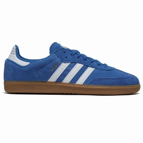 Daily Step Flexible Arch Adidas Samba ADV Shoes - Bluebird/Ftwr White/Gold
