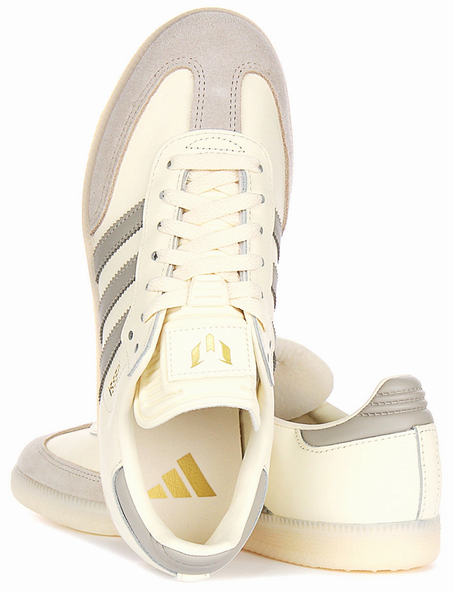 Adidas Samba Messi In Cream For Men Lightweight Design Quality