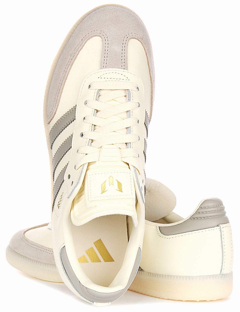 Adidas Samba Messi In Cream For Men Lightweight Design Quality