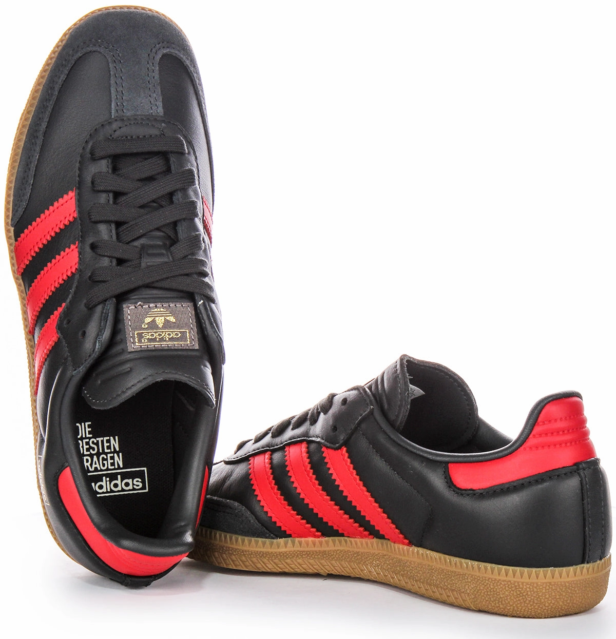 Adidas Samba OG In Black Red For Men Easy Slip On
