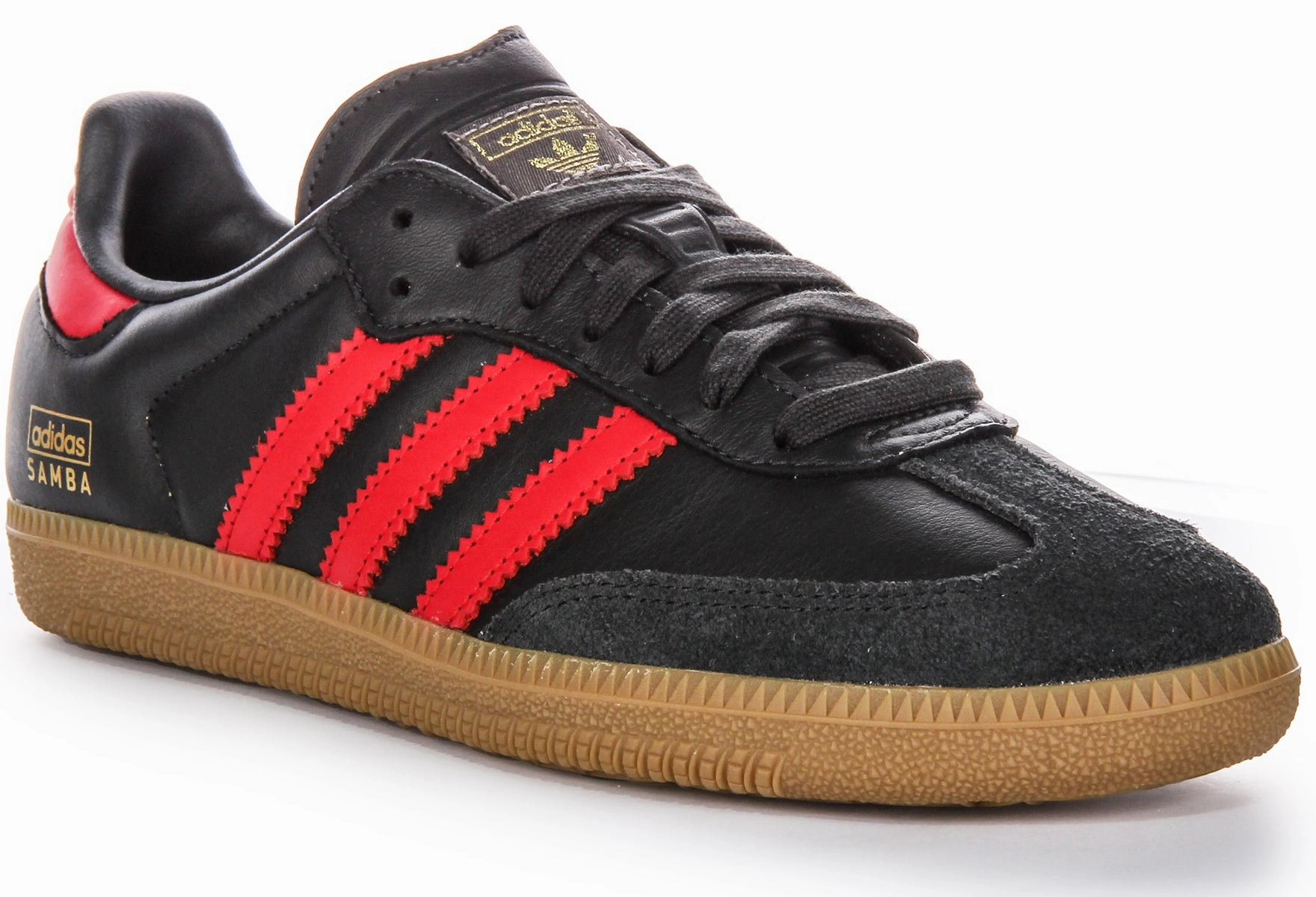 geometric running option Running Mechanics Adidas Samba OG In Black Red For Men