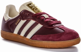 Adidas Samba OG In Maroon running in a martial arts studio shoes gender - specific
