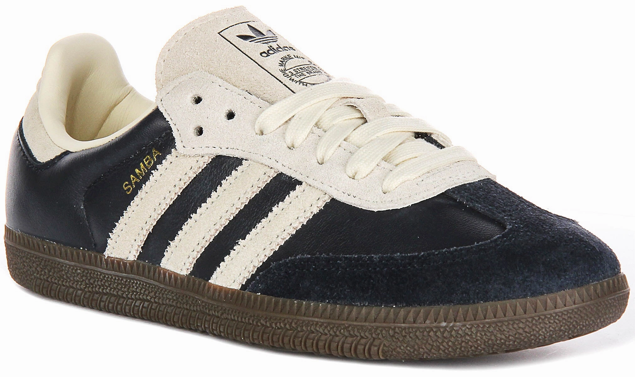 Adidas Samba Og In Navy White Flexible outsoles maintain grip during rapid moves