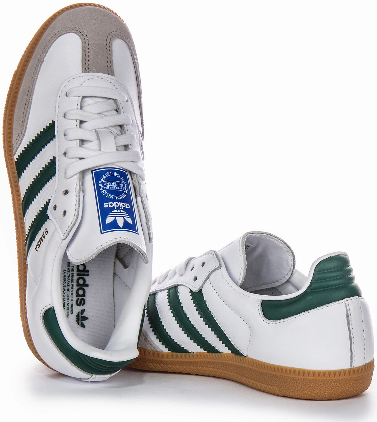 Adidas Samba OG In White Green Agile running ability