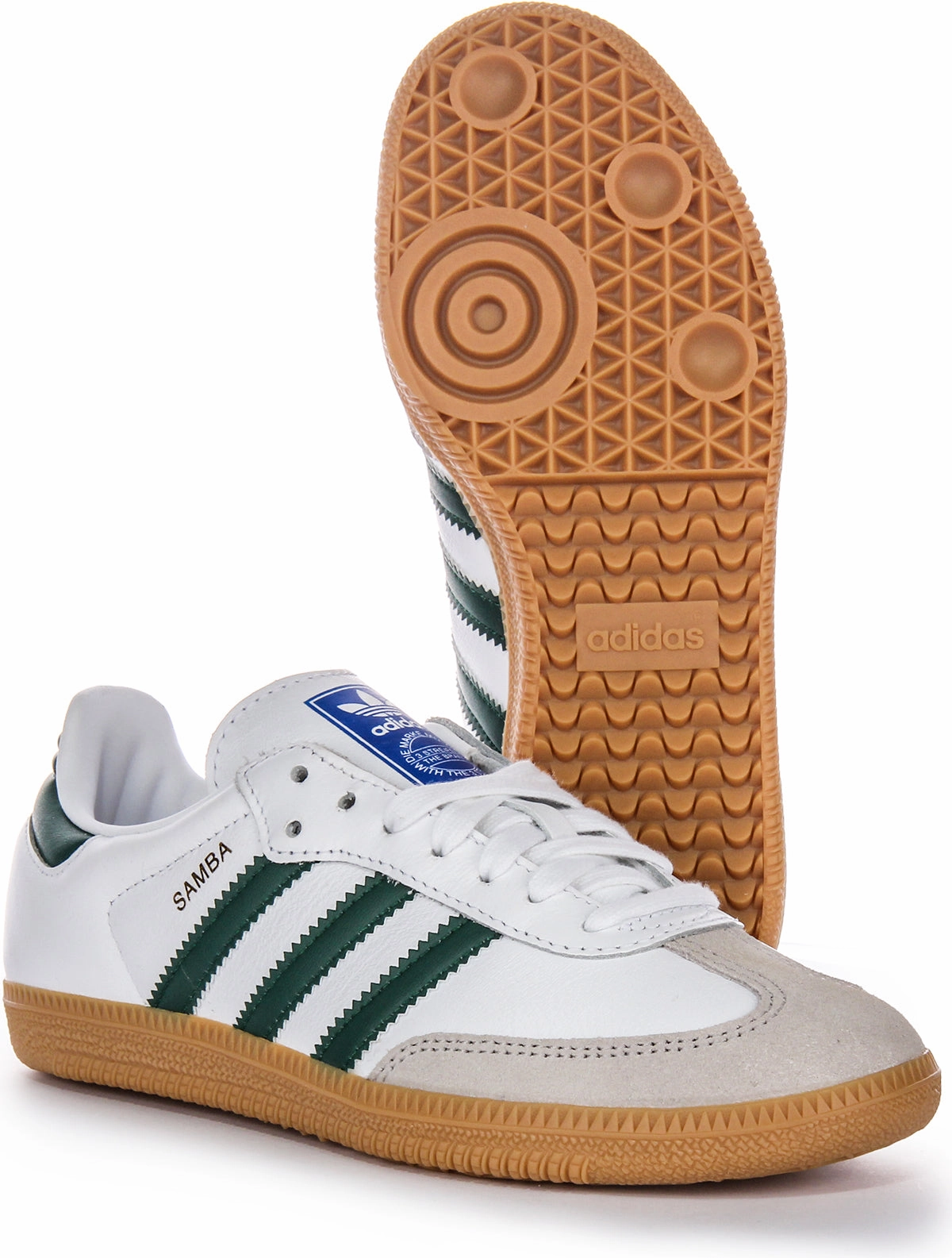 Adidas Samba OG In White Green Agile running ability