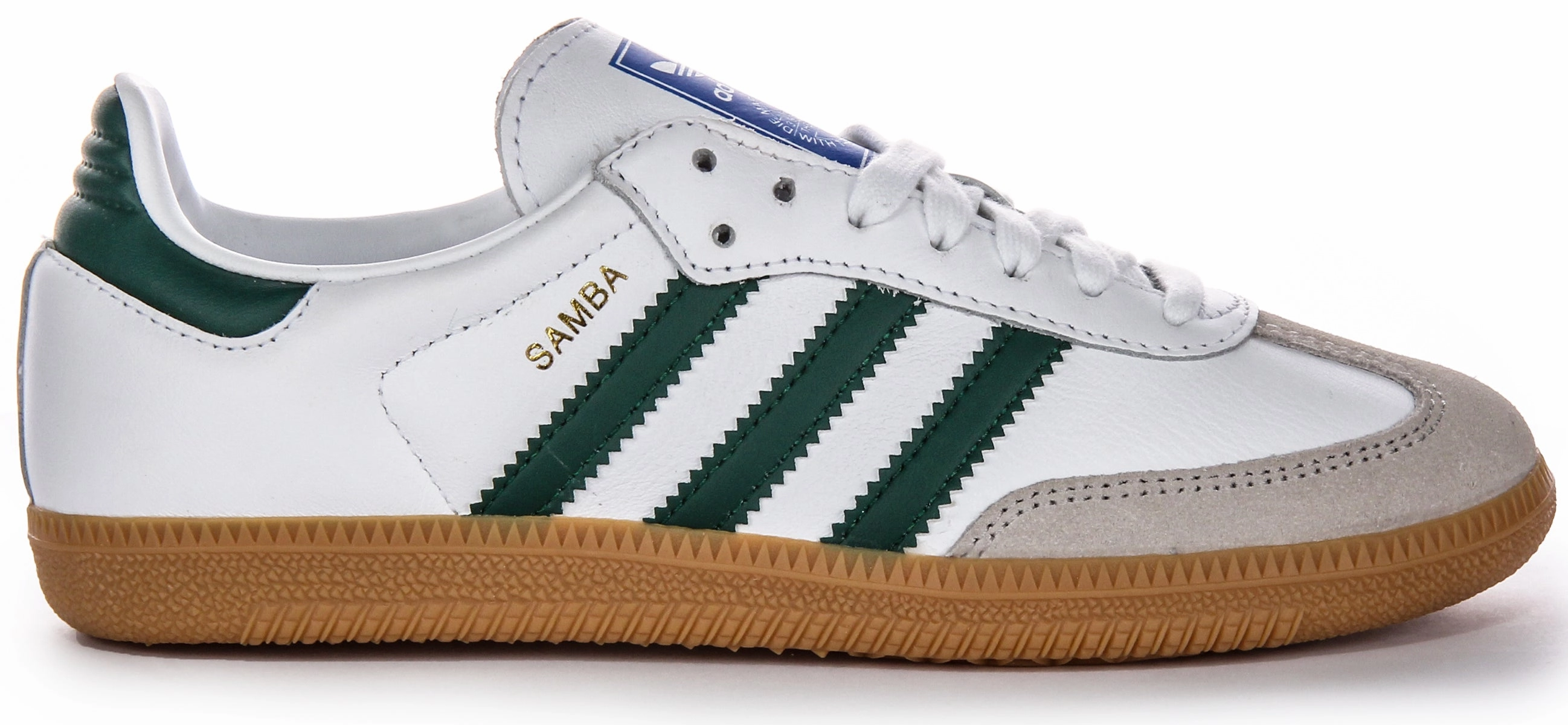 Adidas Samba OG In White Green Agile running ability