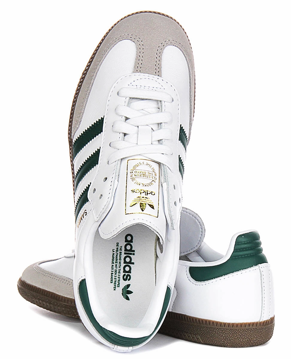Adidas Samba OG In White Green Fast Run