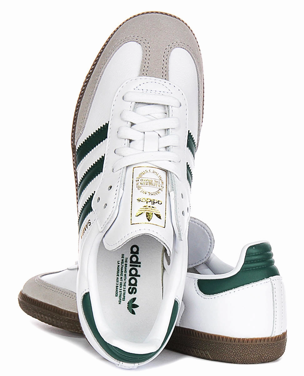 Adidas Samba OG In White Green Fast Run