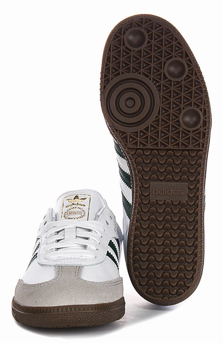 Adidas Samba OG In White Green Fast Run