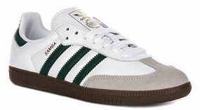 speed training shoes synthetic leather Adidas Samba OG In White Green