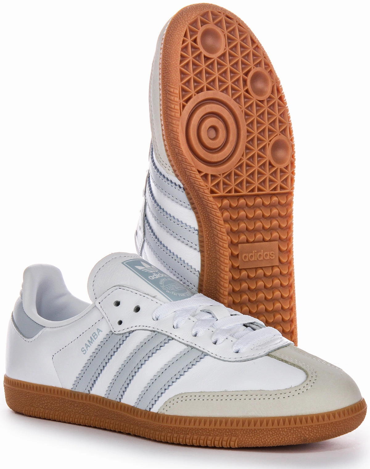 Adidas Samba OG In White Grey For Women Soft Sole Material Selection