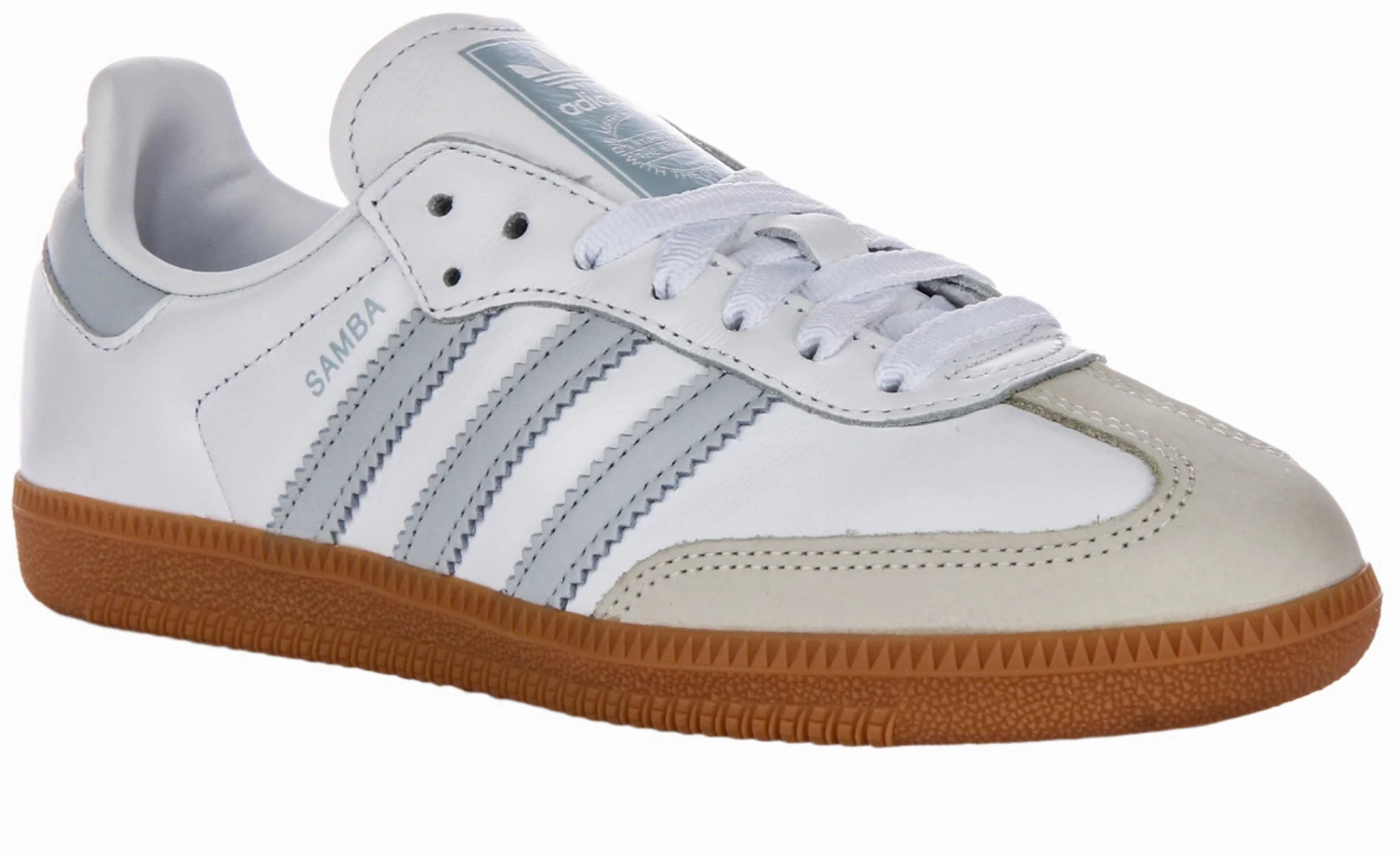 gym-goer Adidas Samba OG In White Grey For Women