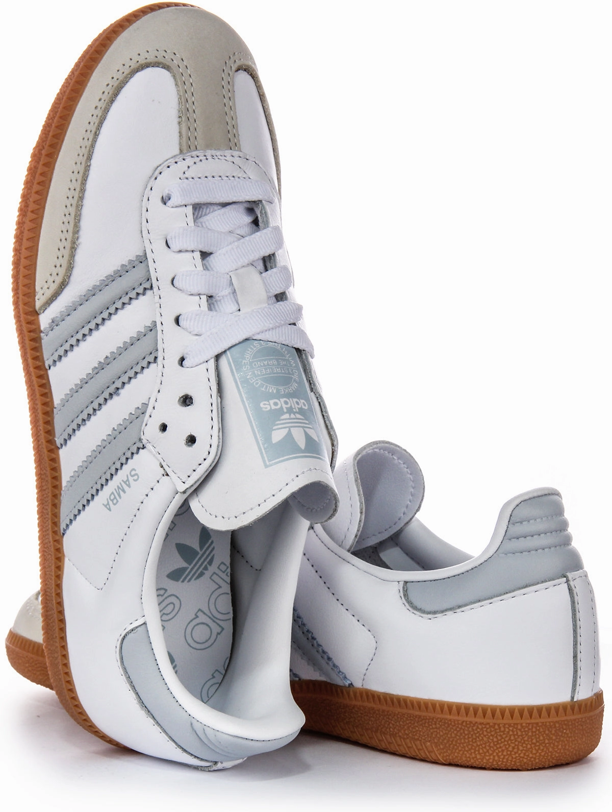 Adidas Samba OG In White Grey For Women Soft Sole Material Selection