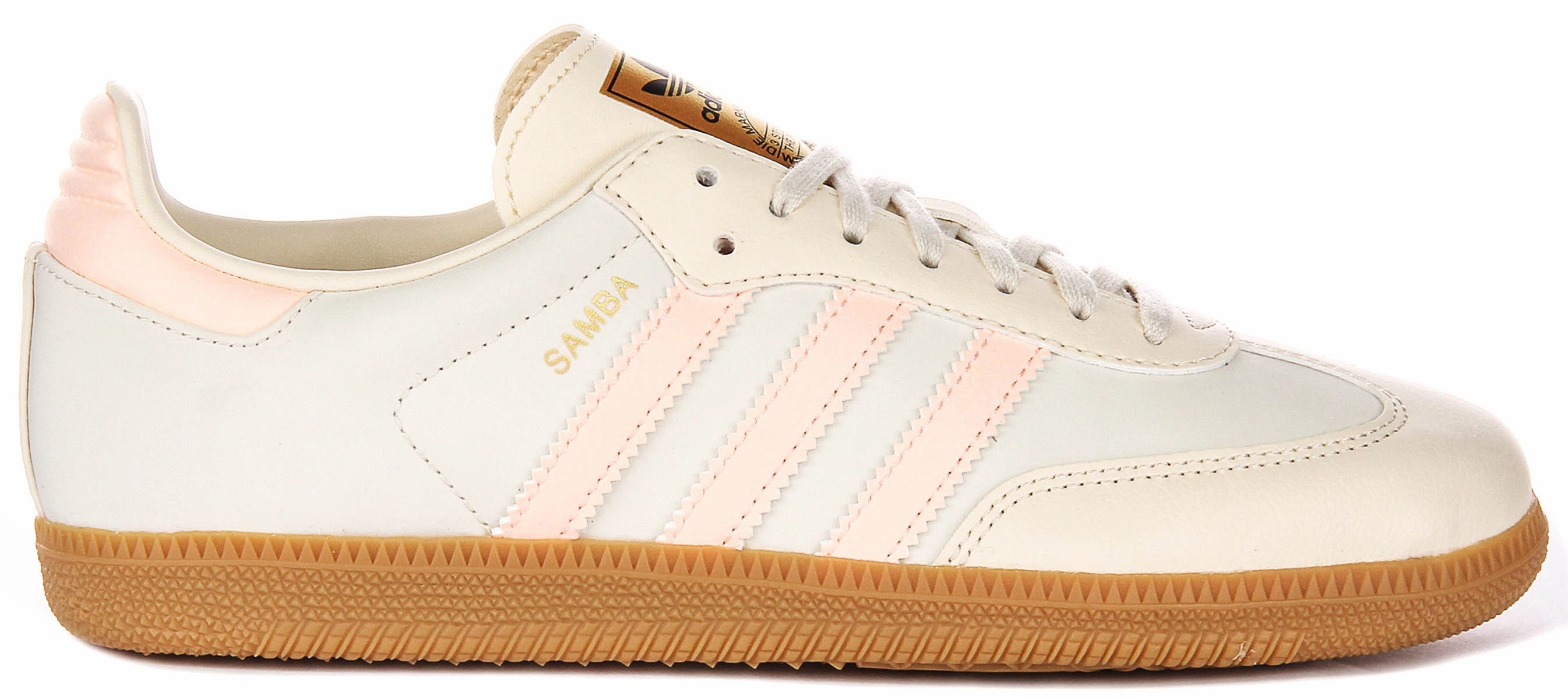 Adidas Samba OG J In Cream For Juniors Reflective Markings Design