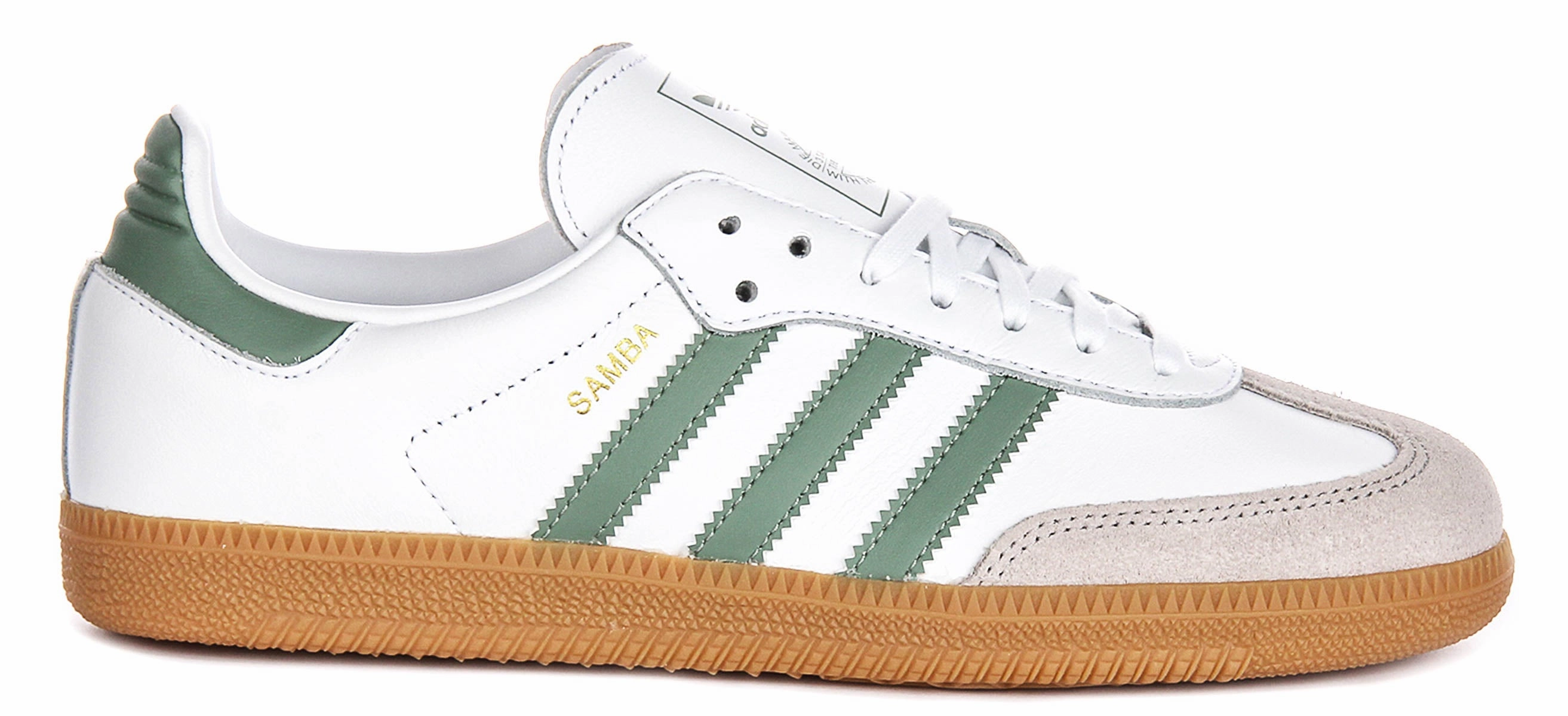 Adidas Samba OG J In White Green For Youth Running essential