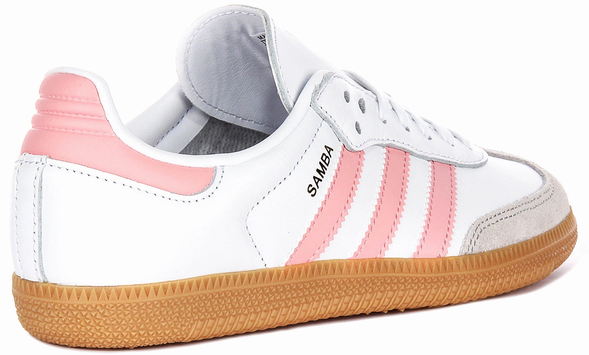 Adidas Samba OG J In White Pink for Junoirs High Grip Traction