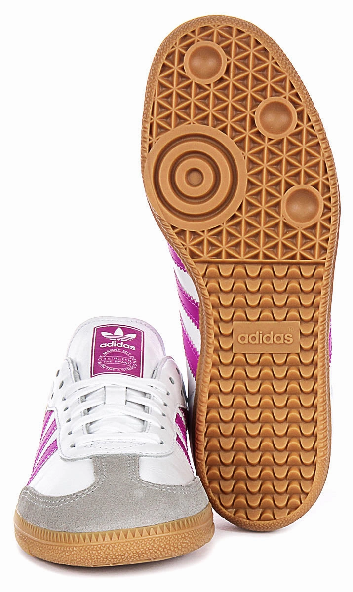 Adidas Samba OG J In White Purple For Youth Shock - Resistant Option Mechanism