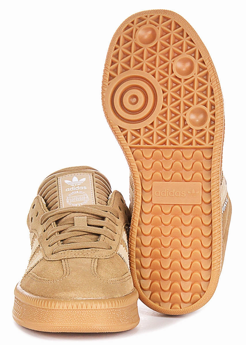 Adidas Samba OG XLG In Brown For Youth Enhanced Speed