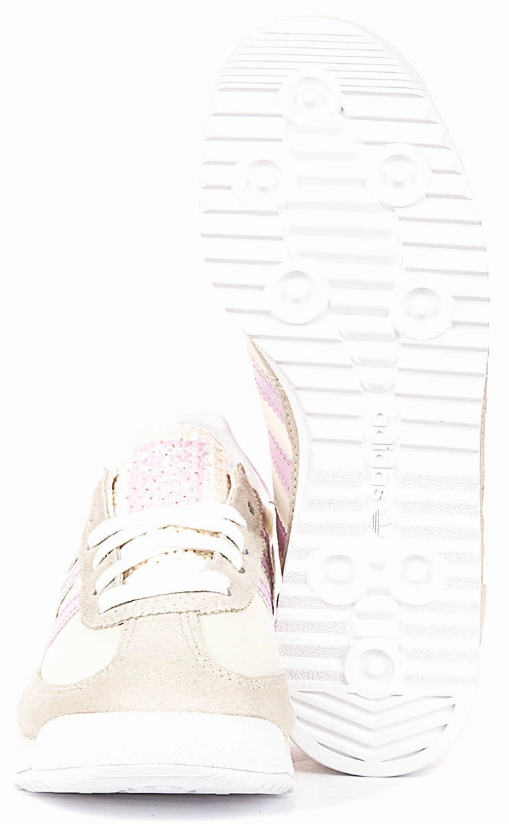 Adidas Sl 72 RS J In White Purple For Youth Cushioned Tongue Pad Design Technology