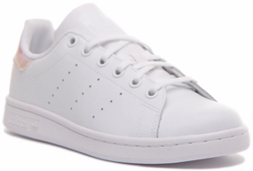 PU midsole running in a suburban area shoes Adidas Stan Smith In White Pink For Juniors