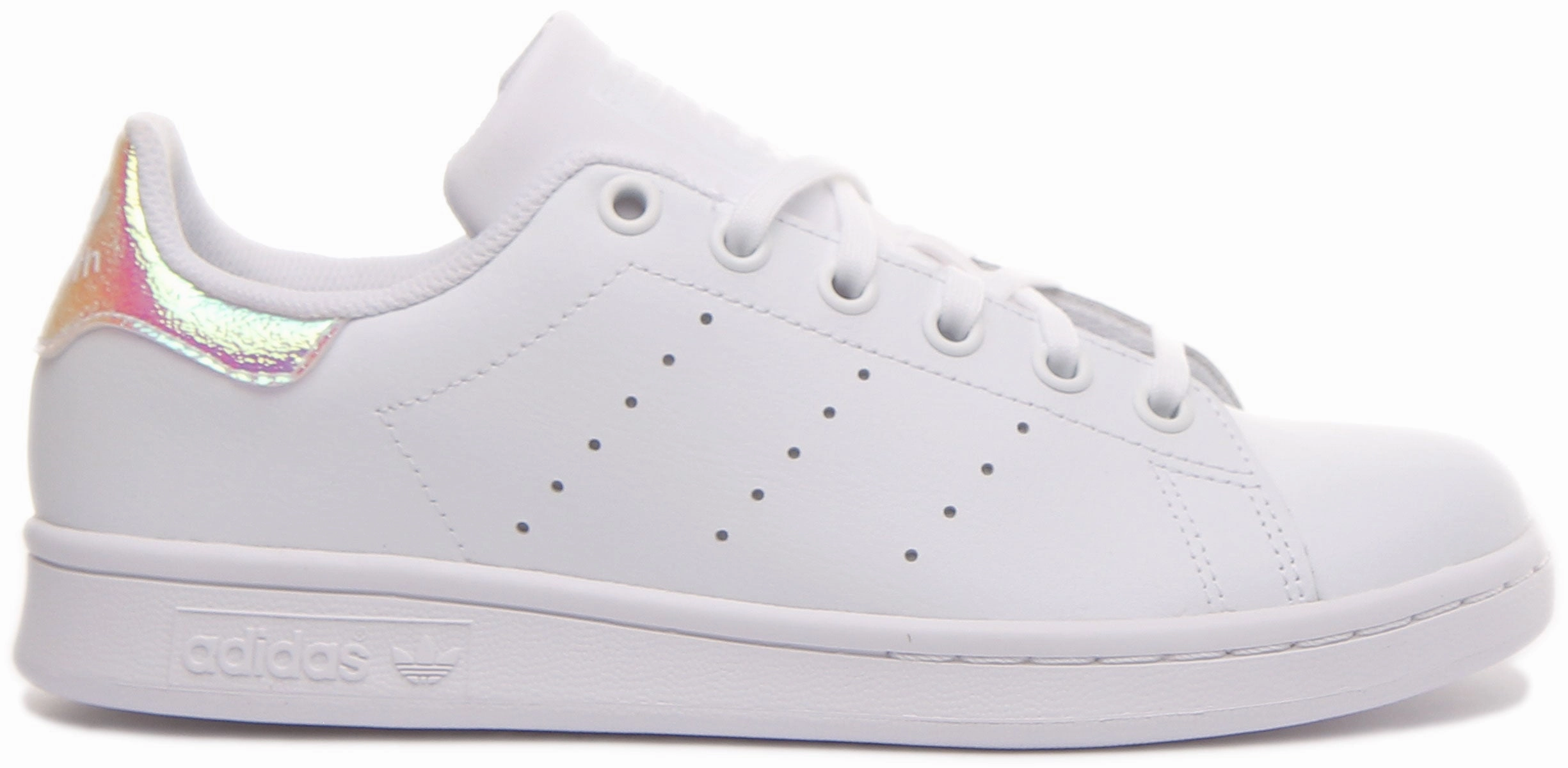 Adidas Stan Smith In White Pink For Juniors Soft Sole Design