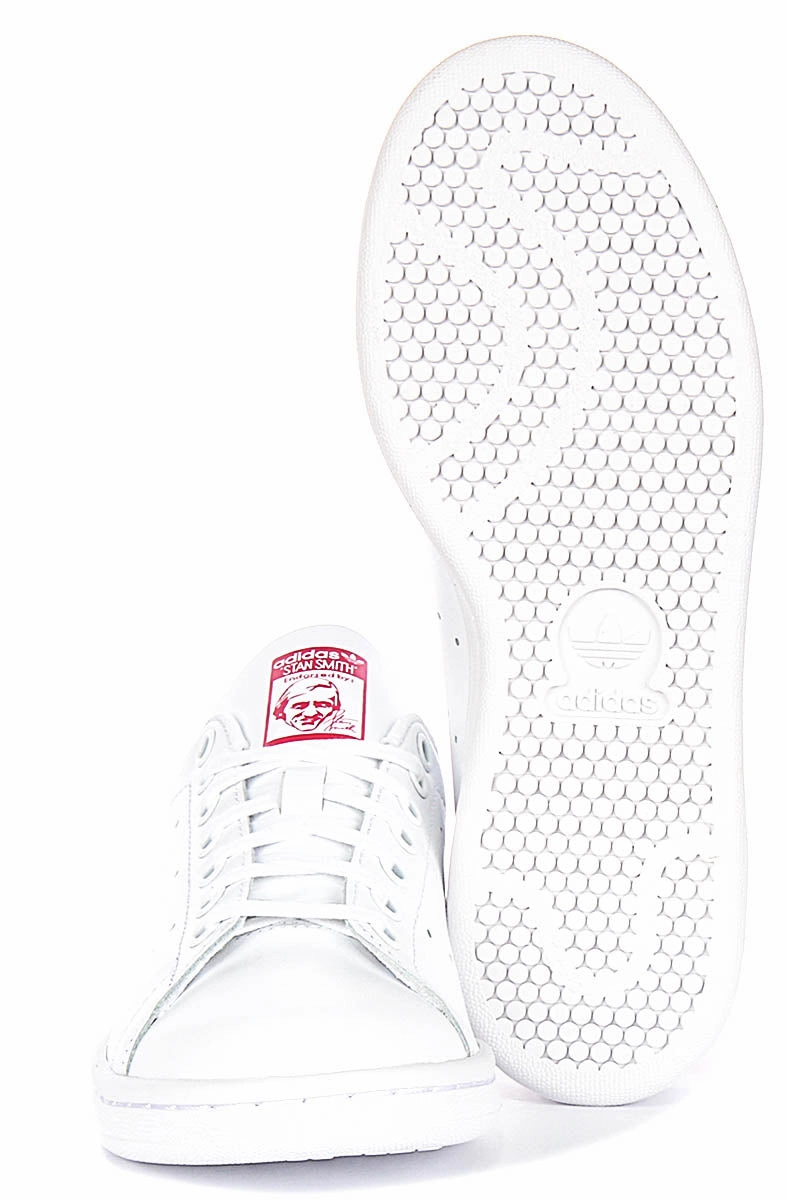 Adidas Stan Smith In White Pink for Youth Water - proof Upper